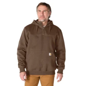 Erkek Paxton Su İtici Ağır Çekirdekli Çeyrek Fermuarlı Kapüşonlu Sweatshirt - carhartt Rain Defender Kapüşonlu sweatshirtler