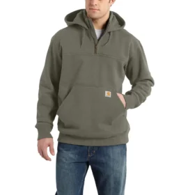 Erkek Paxton Su İtici Ağır Çekirdekli Çeyrek Fermuarlı Kapüşonlu Sweatshirt - carhartt Rain Defender Kapüşonlu sweatshirtler