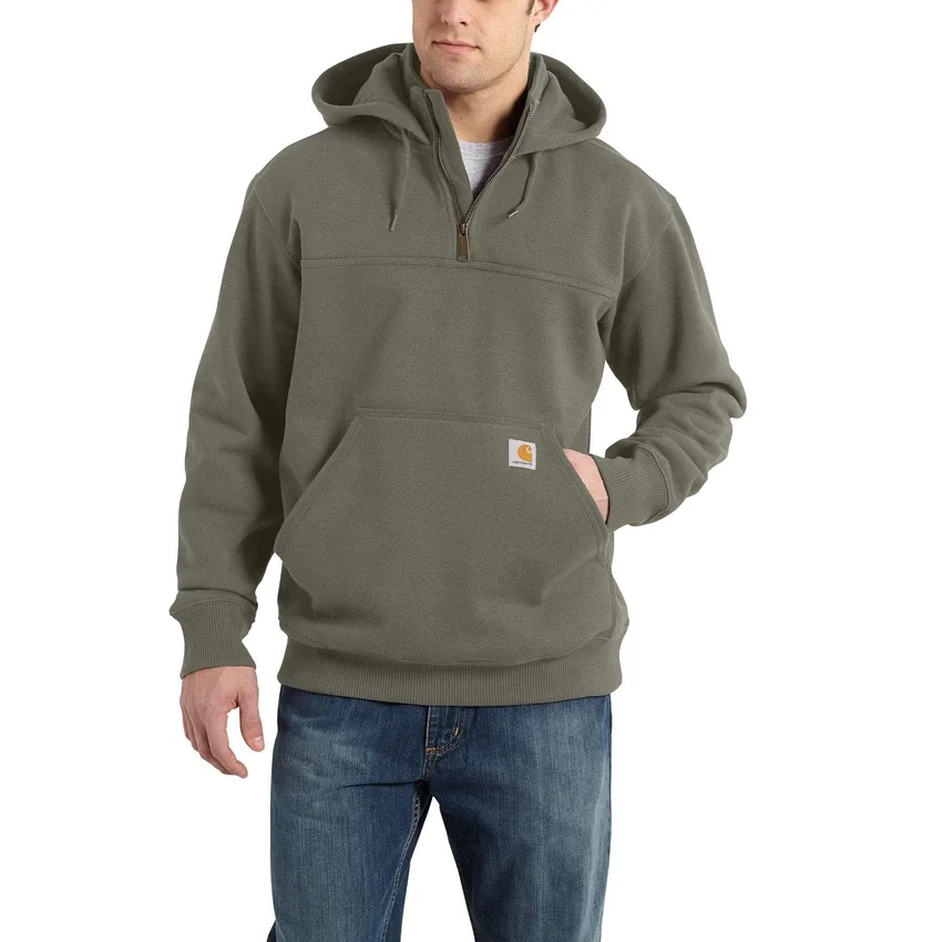 Erkek Paxton Su İtici Ağır Çekirdekli Çeyrek Fermuarlı Kapüşonlu Sweatshirt - carhartt Rain Defender Kapüşonlu sweatshirtler