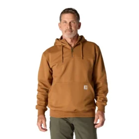 Erkek Paxton Su İtici Ağır Çekirdekli Çeyrek Fermuarlı Kapüşonlu Sweatshirt - carhartt Rain Defender Kapüşonlu sweatshirtler