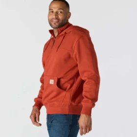 Erkek Paxton Su İtici Ağır Çekirdekli Çeyrek Fermuarlı Kapüşonlu Sweatshirt – carhartt Rain Defender Kapüşonlu sweatshirtler