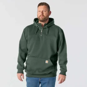 Erkek Paxton Su İtici Ağır Çekirdekli Çeyrek Fermuarlı Kapüşonlu Sweatshirt – carhartt Rain Defender Kapüşonlu sweatshirtler