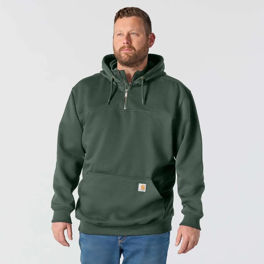 Erkek Paxton Su İtici Ağır Çekirdekli Çeyrek Fermuarlı Kapüşonlu Sweatshirt - carhartt Rain Defender Kapüşonlu sweatshirtler