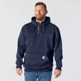 Erkek Paxton Su İtici Ağır Çekirdekli Çeyrek Fermuarlı Kapüşonlu Sweatshirt – carhartt Rain Defender Kapüşonlu sweatshirtler