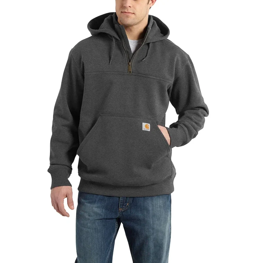 Erkek Paxton Su İtici Ağır Çekirdekli Çeyrek Fermuarlı Kapüşonlu Sweatshirt - carhartt Rain Defender Kapüşonlu sweatshirtler