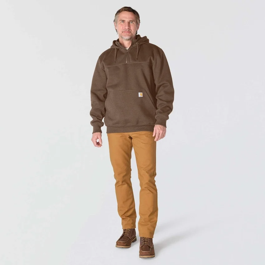 Erkek Paxton Su İtici Ağır Çekirdekli Çeyrek Fermuarlı Kapüşonlu Sweatshirt - carhartt Rain Defender Kapüşonlu sweatshirtler