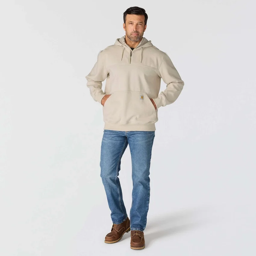 Erkek Paxton Su İtici Ağır Çekirdekli Çeyrek Fermuarlı Kapüşonlu Sweatshirt - carhartt Rain Defender Kapüşonlu sweatshirtler
