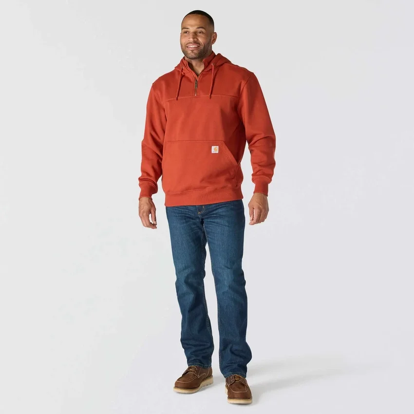 Erkek Paxton Su İtici Ağır Çekirdekli Çeyrek Fermuarlı Kapüşonlu Sweatshirt - carhartt Rain Defender Kapüşonlu sweatshirtler