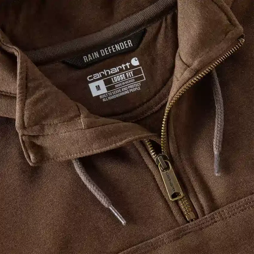 Erkek Paxton Su İtici Ağır Çekirdekli Çeyrek Fermuarlı Kapüşonlu Sweatshirt - carhartt Rain Defender Kapüşonlu sweatshirtler