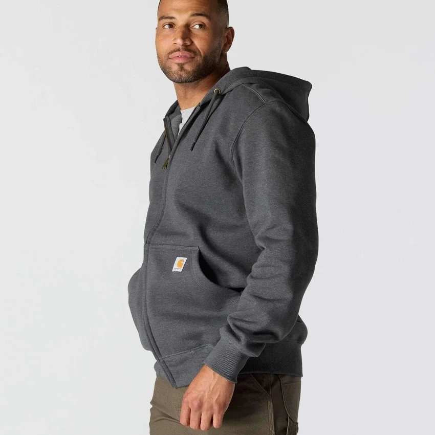 Erkek Paxton Su İtici Ağır Kaliteli Tam Fermuarlı Kapüşonlu Sweatshirt - carhartt Rain Defender Kapüşonlu sweatshirtler