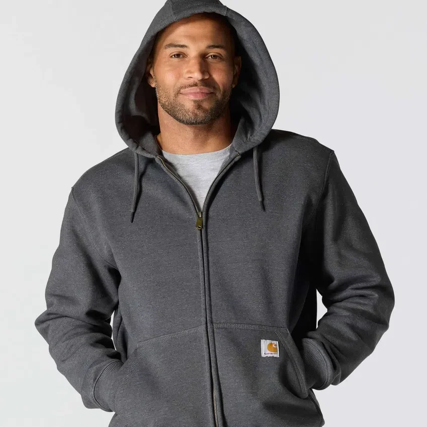 Erkek Paxton Su İtici Ağır Kaliteli Tam Fermuarlı Kapüşonlu Sweatshirt - carhartt Rain Defender Kapüşonlu sweatshirtler
