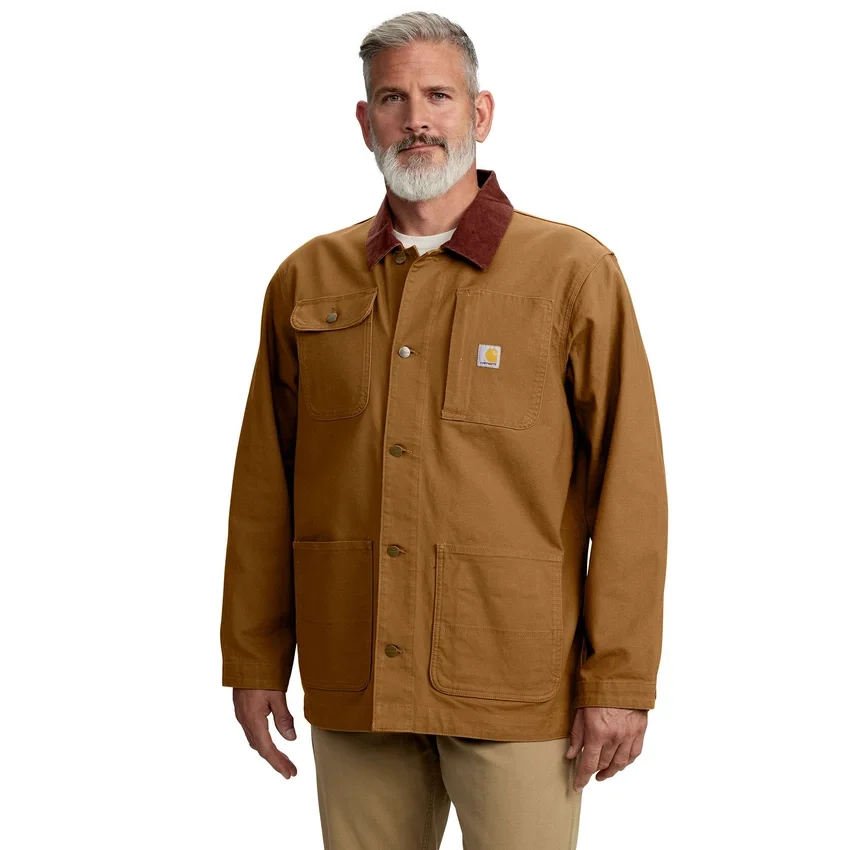 Erkek Rugged Flex Bol Kesim Esnek Pamuklu Duck Chore Coat