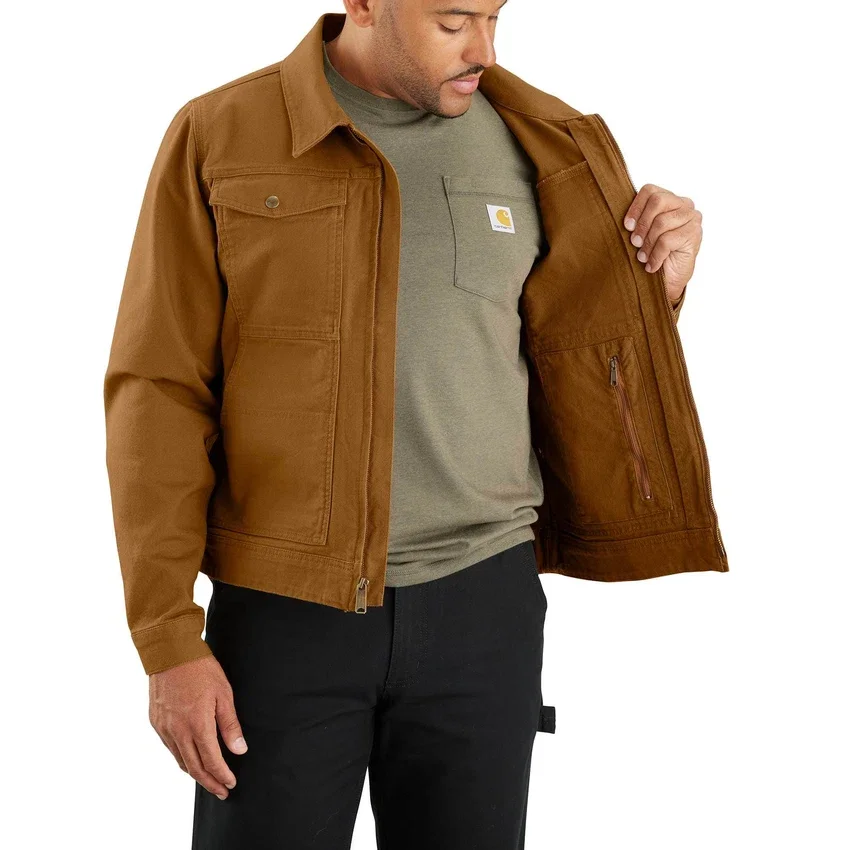 Erkek Rugged Flex Gevşek Kesim Duck Canvas Berwick Ceket