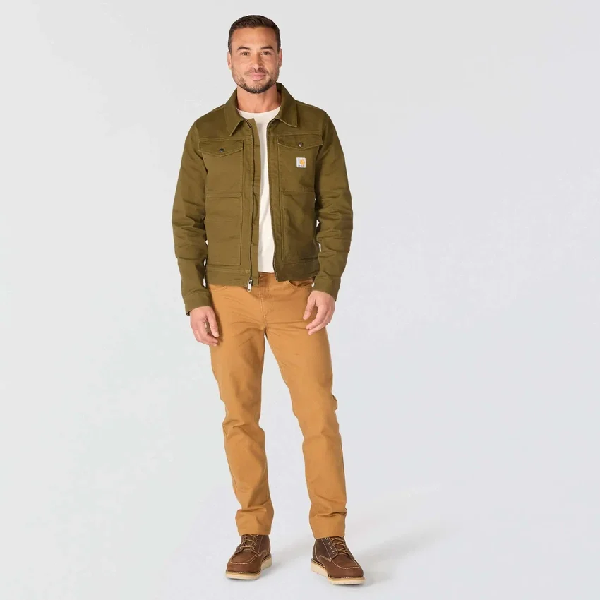 Erkek Rugged Flex Gevşek Kesim Duck Canvas Berwick Ceket