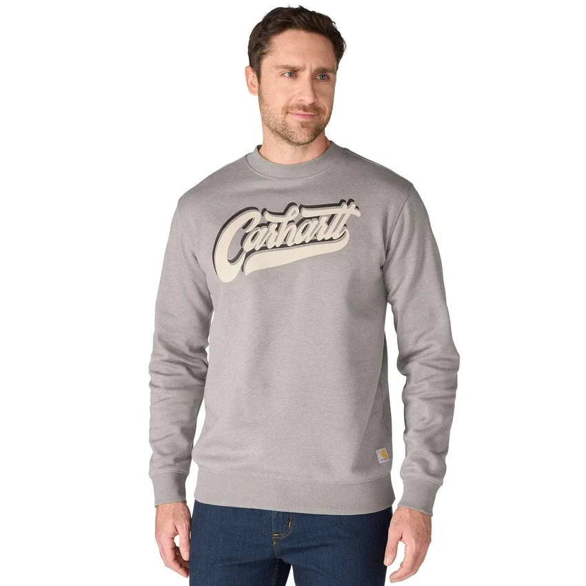 Erkek Sawyer Grafik Yazılı Bisiklet Yaka Sweatshirt