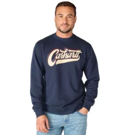 Erkek Sawyer Grafik Yazılı Bisiklet Yaka Sweatshirt