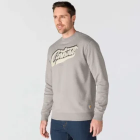 Erkek Sawyer Grafik Yazılı Bisiklet Yaka Sweatshirt