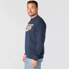 Erkek Sawyer Grafik Yazılı Bisiklet Yaka Sweatshirt