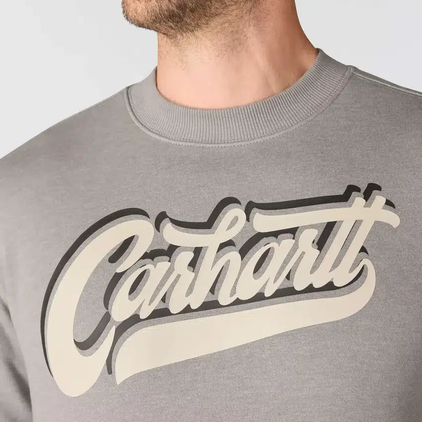 Erkek Sawyer Grafik Yazılı Bisiklet Yaka Sweatshirt