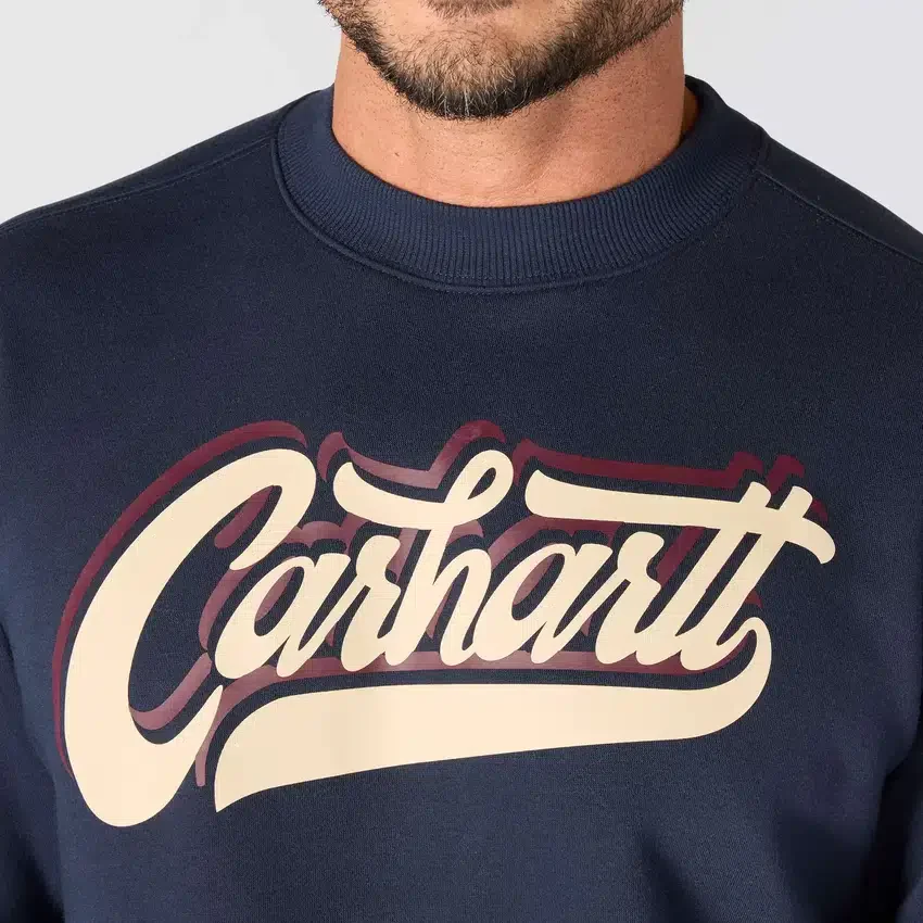 Erkek Sawyer Grafik Yazılı Bisiklet Yaka Sweatshirt
