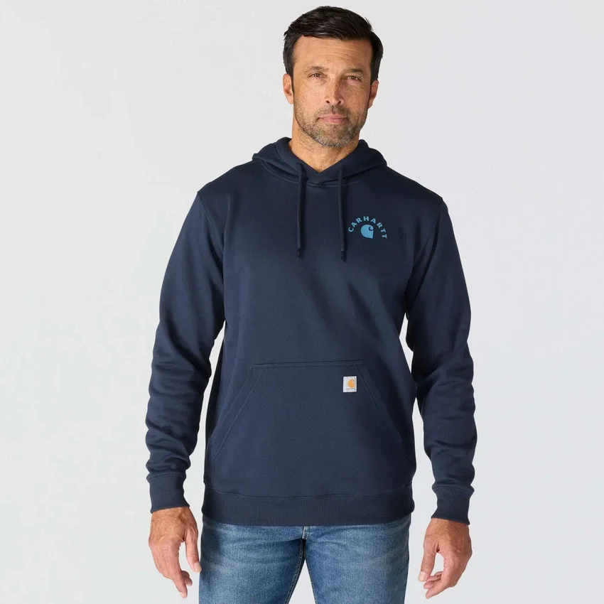 Erkek Sawyer İş Temalı Grafik Kapüşonlu Sweatshirt