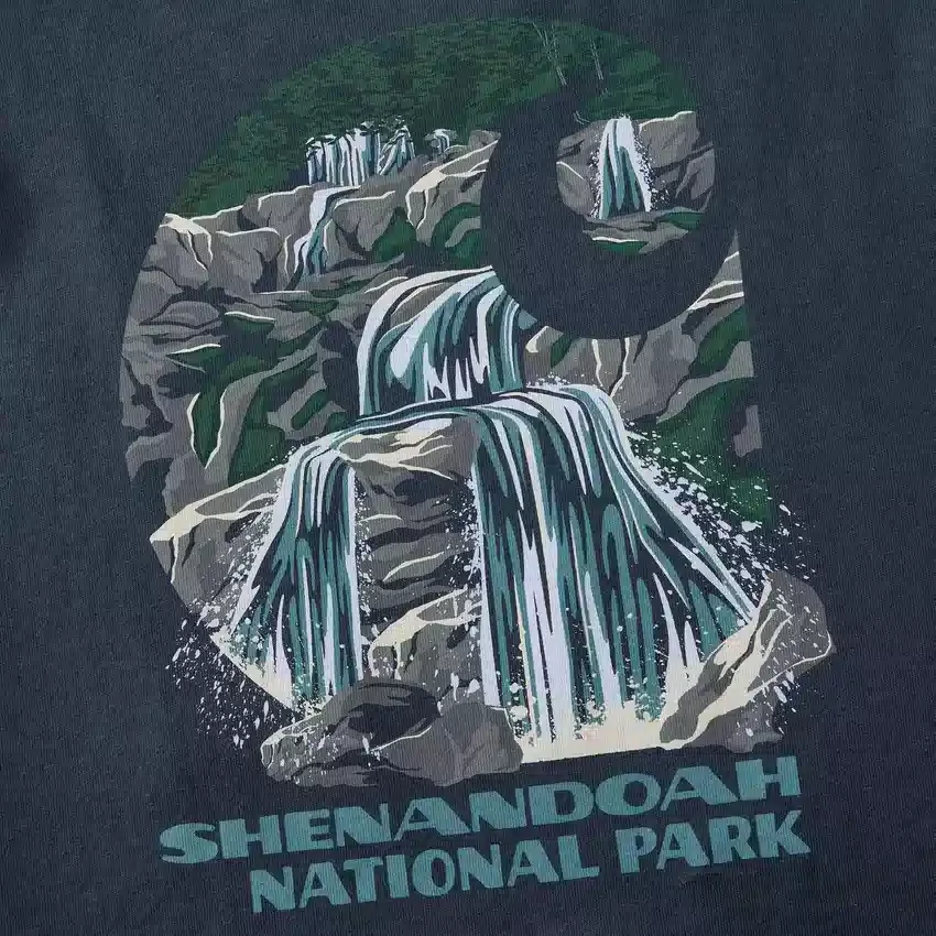 Erkek Shenandoah Ulusal Parkı Grafik Gömlek