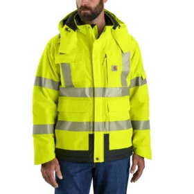 Erkek Sherwood Yüksek Görünürlük Sınıf 3 Yalıtımlı Yağmurluk: Rain Defender Ceket