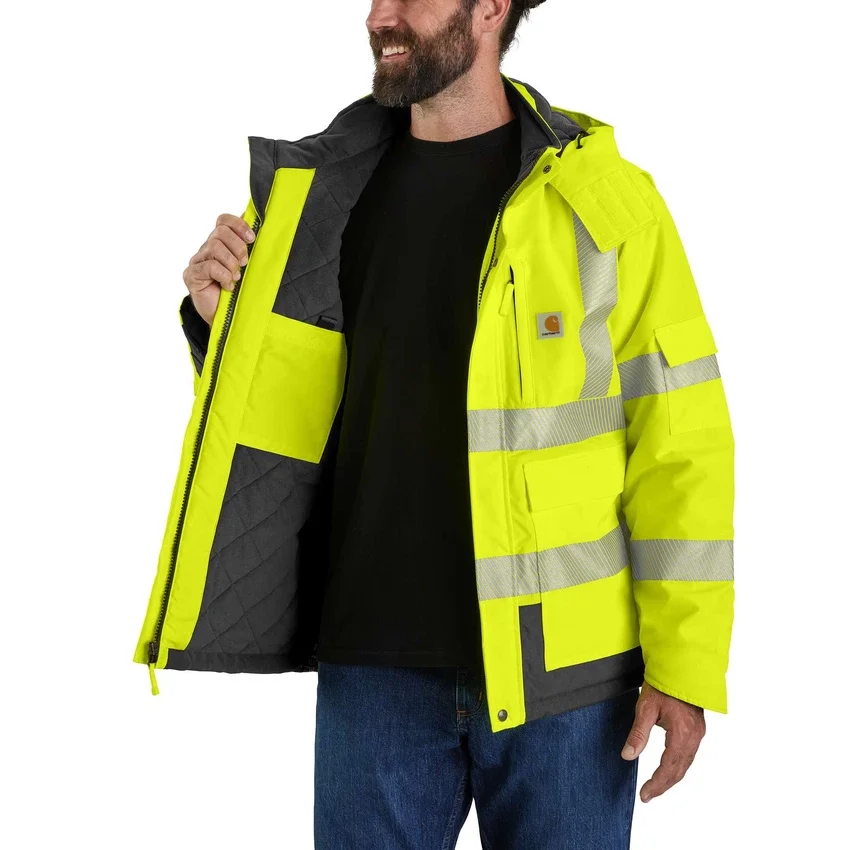 Erkek Sherwood Yüksek Görünürlük Sınıf 3 Yalıtımlı Yağmurluk: Rain Defender Ceket