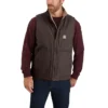 Erkek Yıkanmış Pamuklu Sherpa Astarlı Mock-Neck Yelek