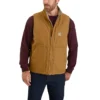 Erkek Yıkanmış Pamuklu Sherpa Astarlı Mock-Neck Yelek