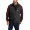 Erkek Yıkanmış Pamuklu Sherpa Astarlı Mock-Neck Yelek