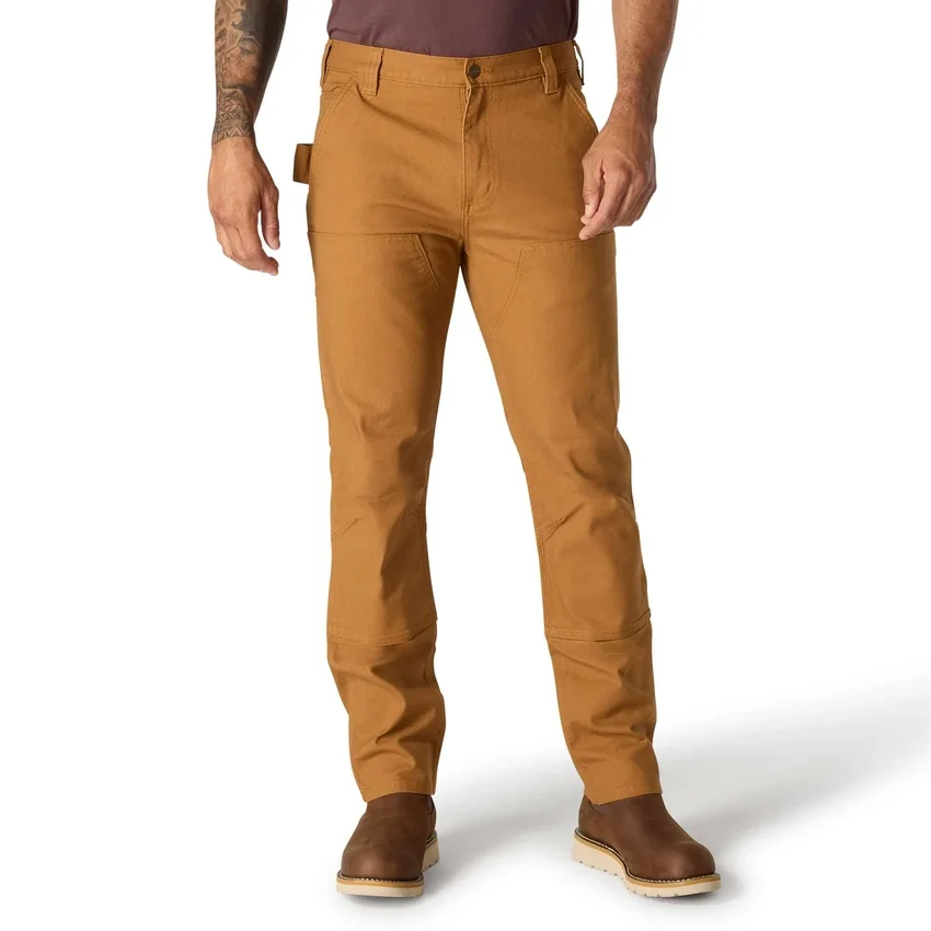 Erkekler İçin Dar Kesim, Konik, Rugged Flex Duck Çift Dizli İş Pantolonu