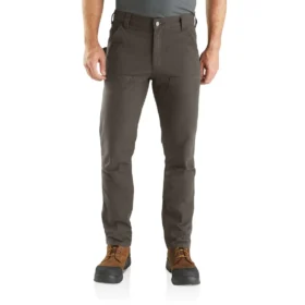 Erkekler İçin Dar Kesim, Konik, Rugged Flex Duck Çift Dizli İş Pantolonu