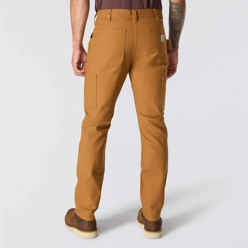 Erkekler İçin Dar Kesim, Konik, Rugged Flex Duck Çift Dizli İş Pantolonu