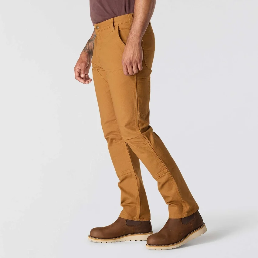 Erkekler İçin Dar Kesim, Konik, Rugged Flex Duck Çift Dizli İş Pantolonu