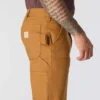 Erkekler İçin Dar Kesim, Konik, Rugged Flex Duck Çift Dizli İş Pantolonu