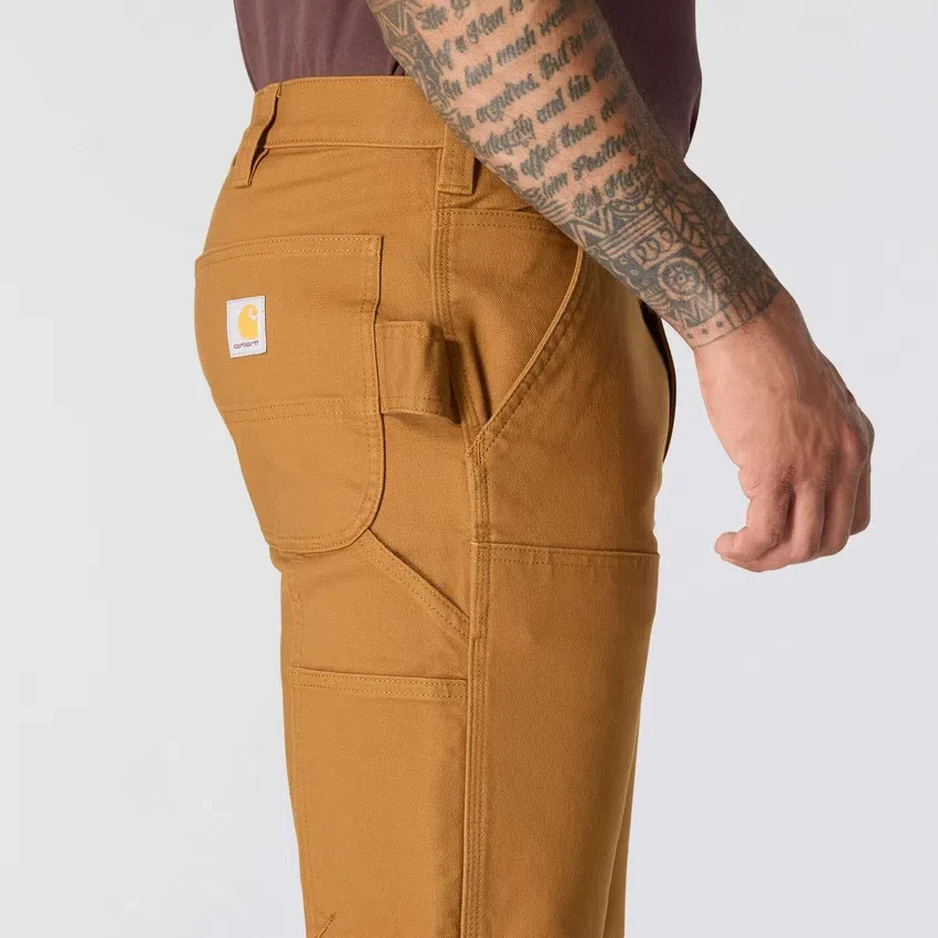 Erkekler İçin Dar Kesim, Konik, Rugged Flex Duck Çift Dizli İş Pantolonu