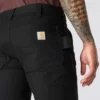 Erkekler İçin Dar Kesim, Konik, Rugged Flex Duck Çift Dizli İş Pantolonu