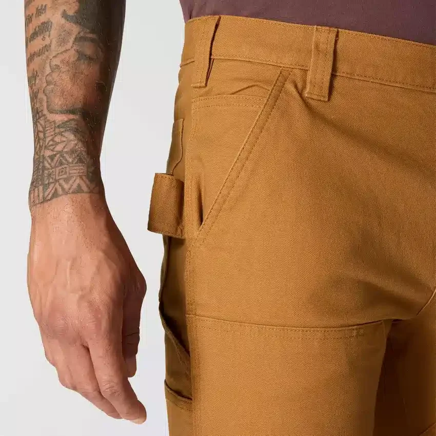 Erkekler İçin Dar Kesim, Konik, Rugged Flex Duck Çift Dizli İş Pantolonu