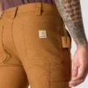 Erkekler İçin Dar Kesim, Konik, Rugged Flex Duck Çift Dizli İş Pantolonu