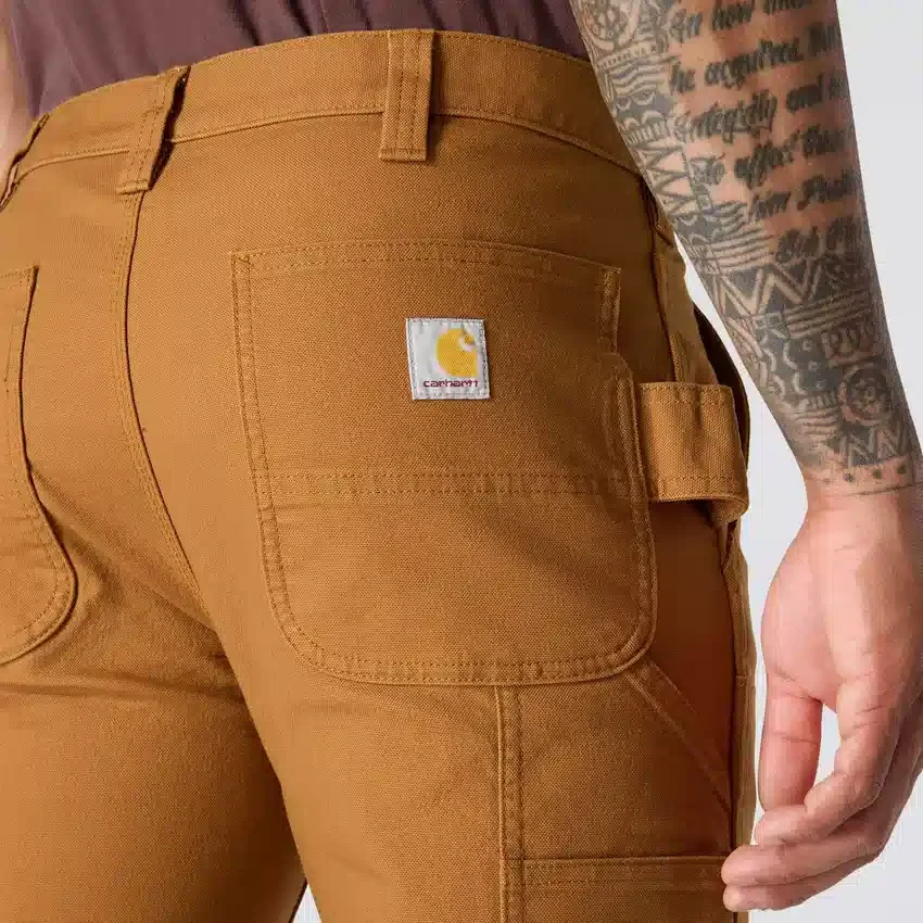 Erkekler İçin Dar Kesim, Konik, Rugged Flex Duck Çift Dizli İş Pantolonu