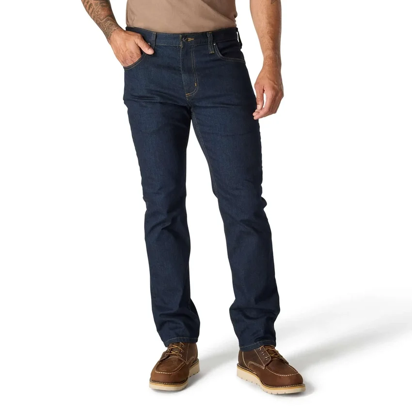 Erkekler İçin Dar Kesim, Konik, Rugged Flex ve Esnek İş Kot Pantolonu