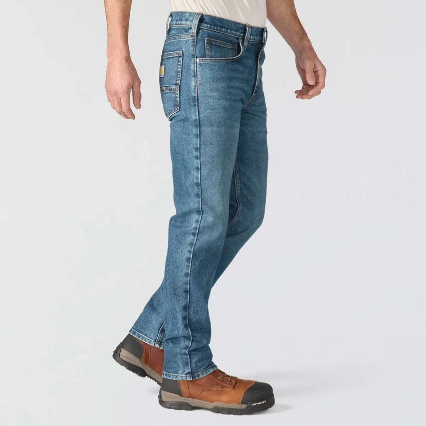 Erkekler İçin Dar Kesim, Konik, Rugged Flex ve Esnek İş Kot Pantolonu