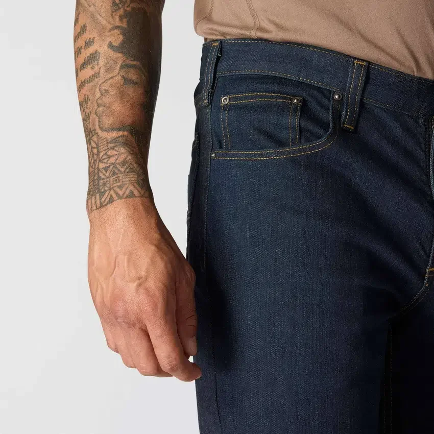 Erkekler İçin Dar Kesim, Konik, Rugged Flex ve Esnek İş Kot Pantolonu