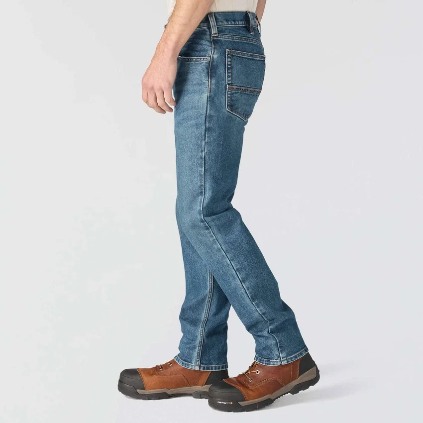Erkekler İçin Dar Kesim, Konik, Rugged Flex ve Esnek İş Kot Pantolonu