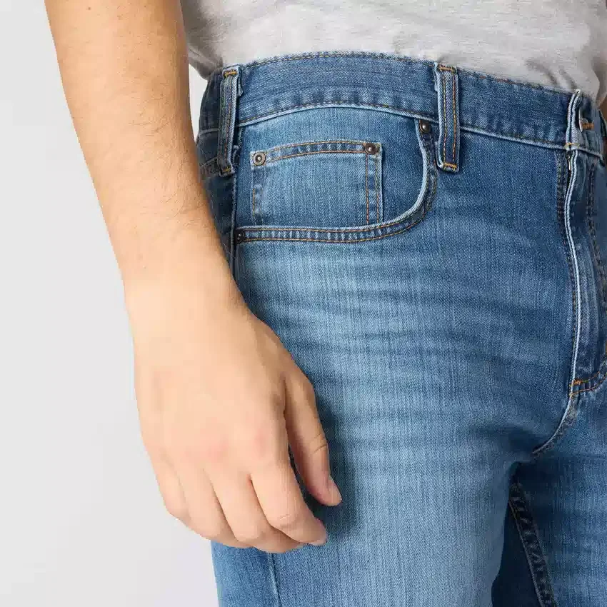Erkekler İçin Dar Kesim, Konik, Rugged Flex ve Esnek İş Kot Pantolonu