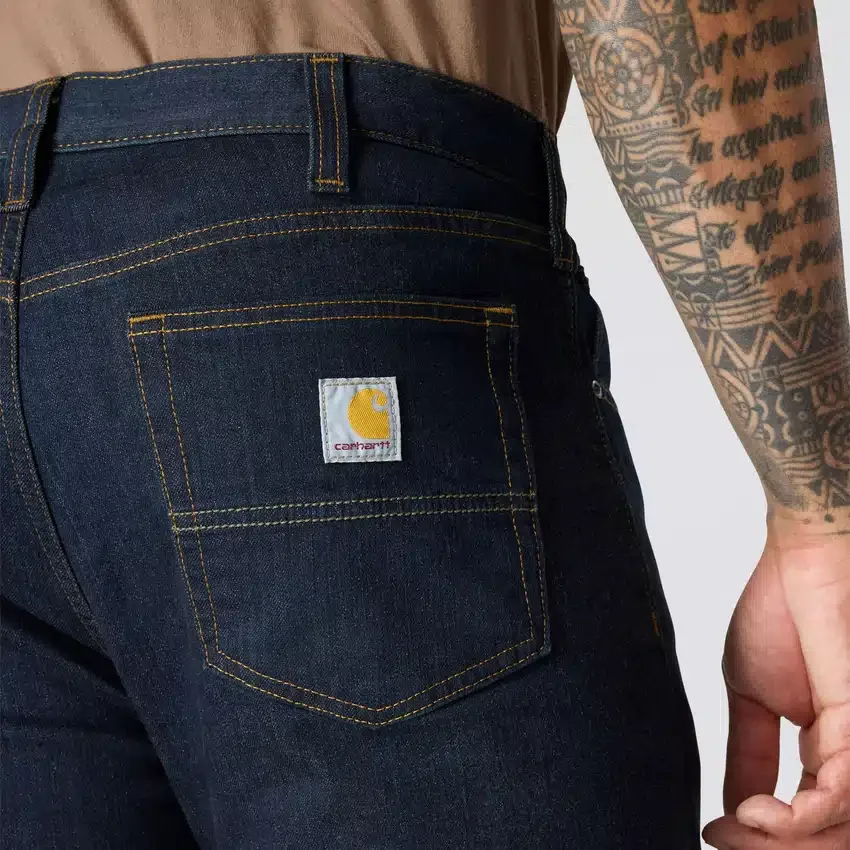 Erkekler İçin Dar Kesim, Konik, Rugged Flex ve Esnek İş Kot Pantolonu