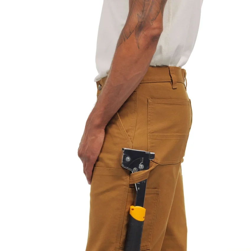 Erkekler İçin Gevşek Düz Kesim Rugged Flex Duck Çift Dizli İş Pantolonu