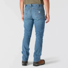 Erkekler İçin Rahat Düz Kesim Rugged Flex İş Kot Pantolonu