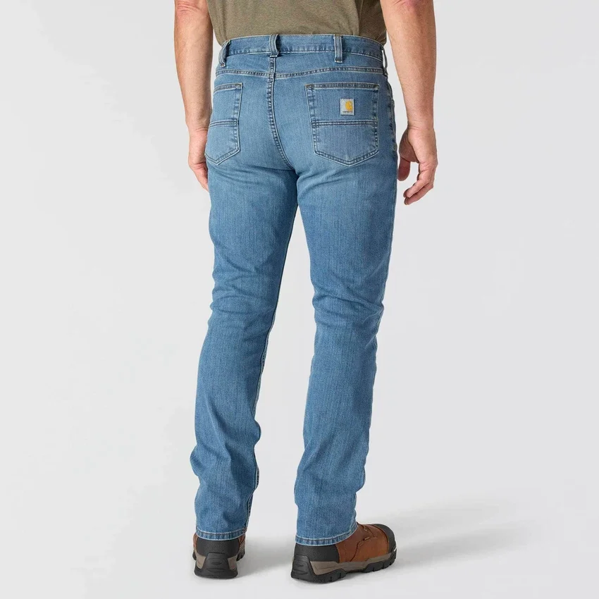 Erkekler İçin Rahat Düz Kesim Rugged Flex İş Kot Pantolonu